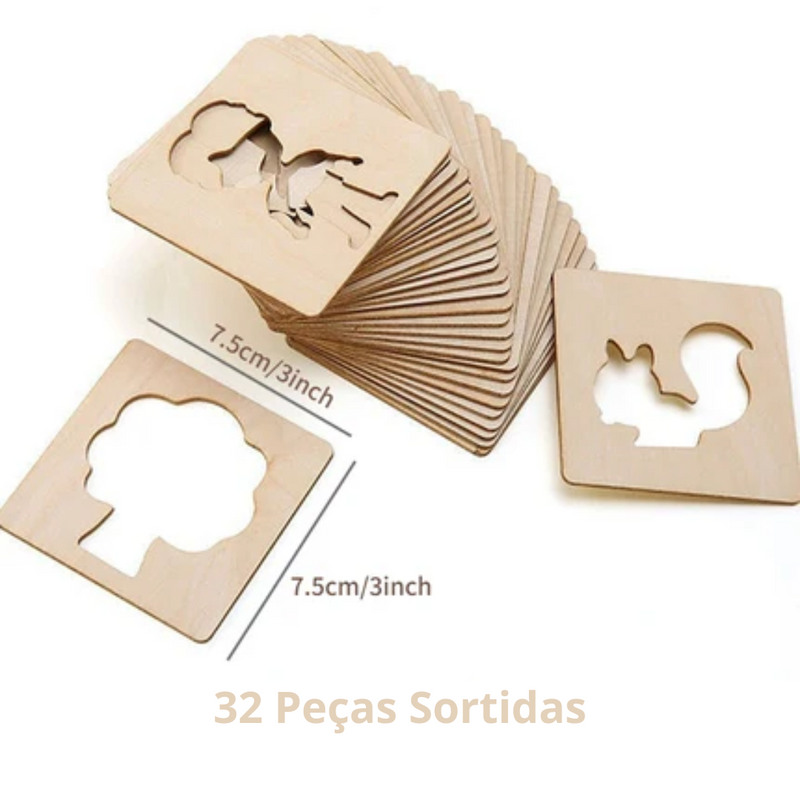 Kit desenho Montessori Criative | Brinquedos Montessori de desenho infantil