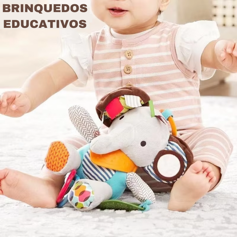 Brinquedos de Pelúcia Chocalho Sensorial Multifuncional | Brinquedo Montessori para bebê