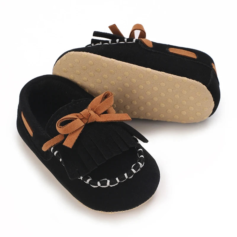 Sapatinho Mocassim Stylo Baby Camurça  | Mocassim Recém-Nascido de Camurça