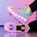 Tênis Patins Infantil com Luz LED | Tênis Patins Com Rodas Duplas