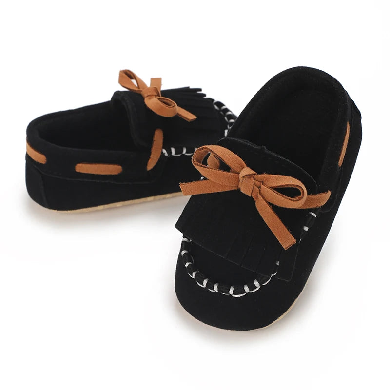 Sapatinho Mocassim Stylo Baby Camurça  | Mocassim Recém-Nascido de Camurça