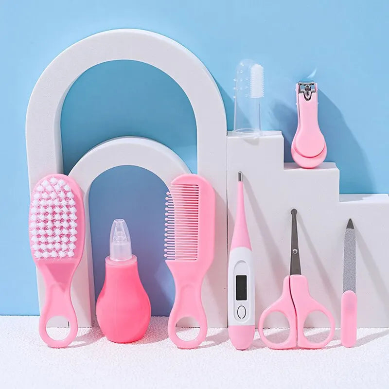 Kit Higiene Pessoal Recém Nascido 8 Pcs | Kit de Cuidados Com a Saúde e Higiene Para Bebê