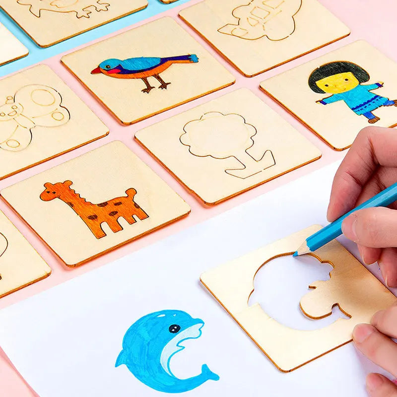 Kit desenho Montessori Criative | Brinquedos Montessori de desenho infantil